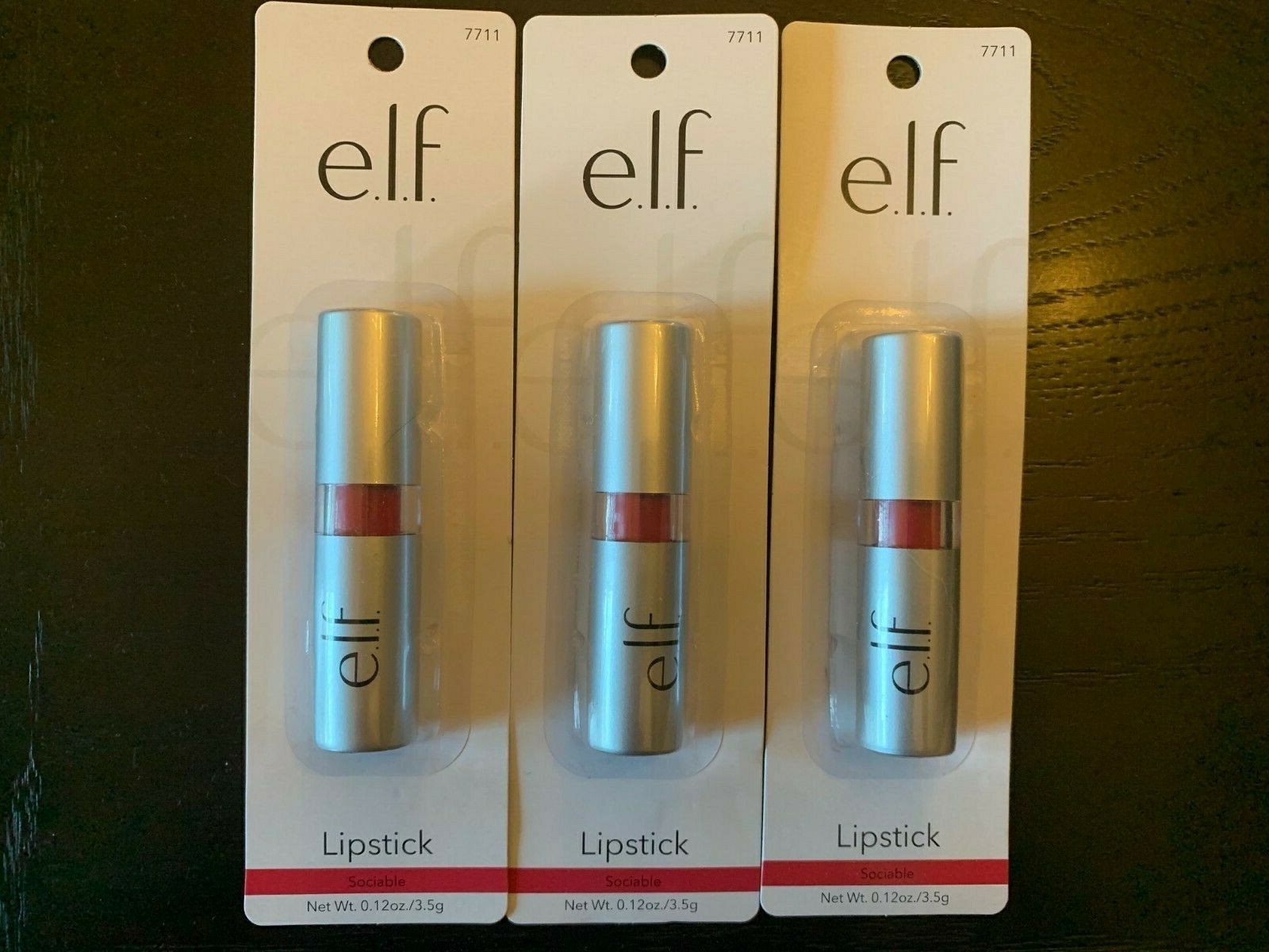 elf lipstick Sociable 7311 Long Lasting Color and Shine 3 PACK FREE