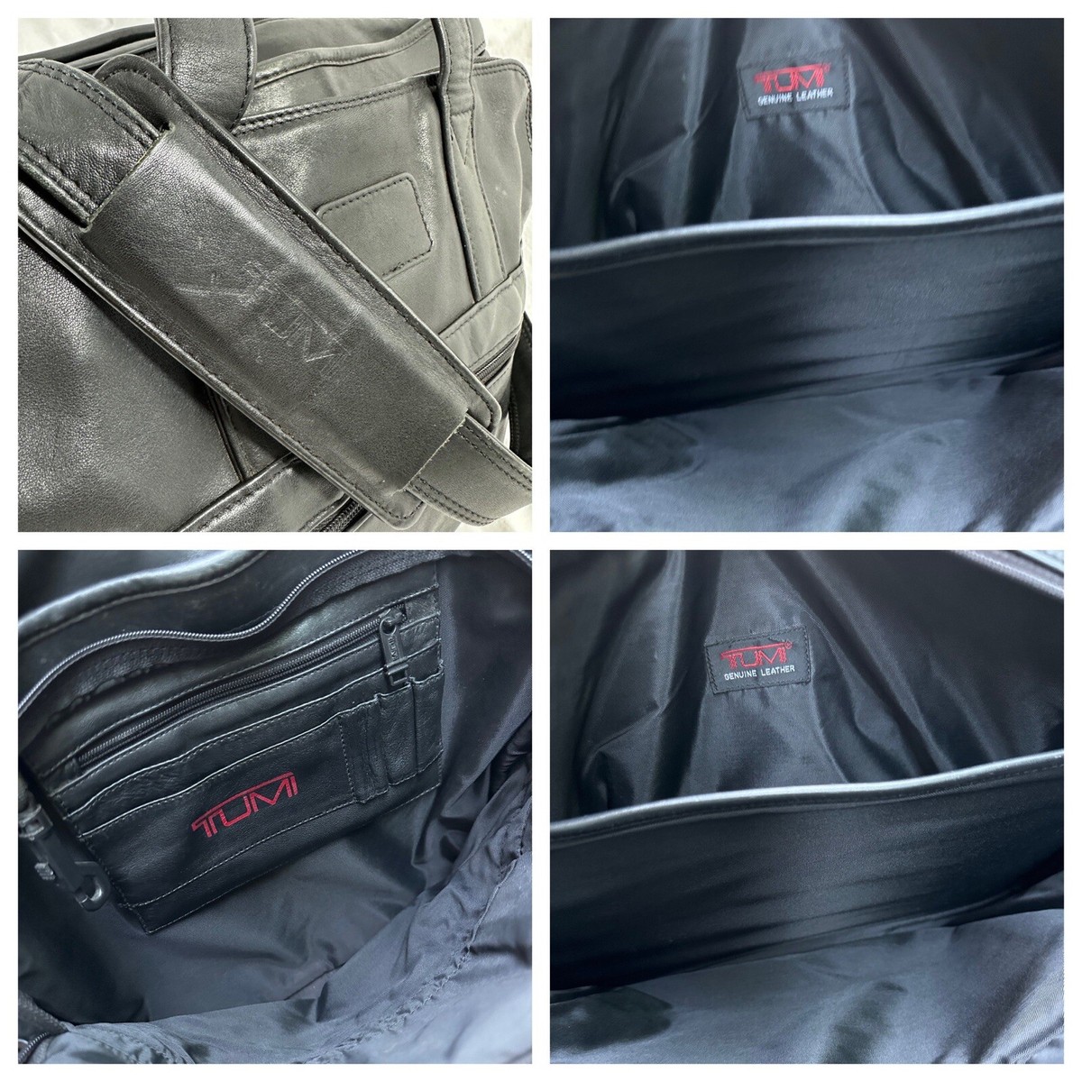 ◆TUMI ◆美品❗️ 96141D4 TUMIトゥミ 9614ID4 本革◆ Vintage TUMI black nappa leather multi pocket briefcase