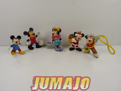 FIG23 lot 5 figurines PVC DISNEY COMICS SPAIN/BULLY 6cm : Mickey, football, noël