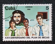 sCuba  Sc# 2916  SCHOLARSHIP PROGRAM education school CHE GUEVARA 1986 used cto