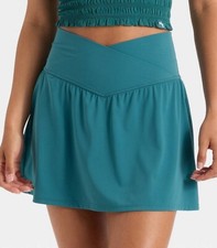 NWT JoyLab sz M Teal Colonial Blue High rise crossover Skort skirt shorts FF10