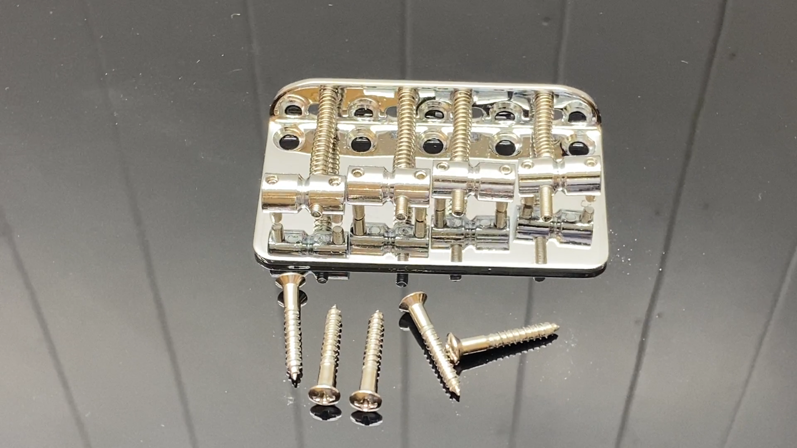 Genuine Fender Squier P BASS BRIDGE 4Section Chrome Precision Assembly