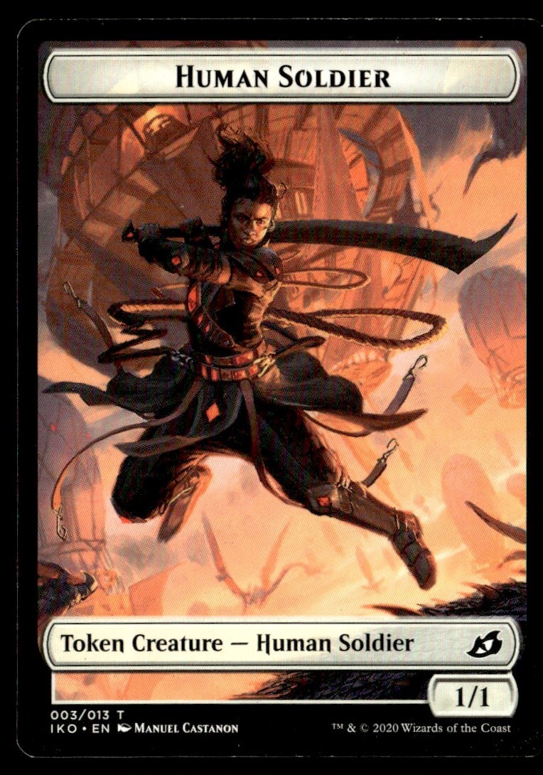 2020 Ikoria Lair of Behemoths Common Human Soldier Token #3 MTG