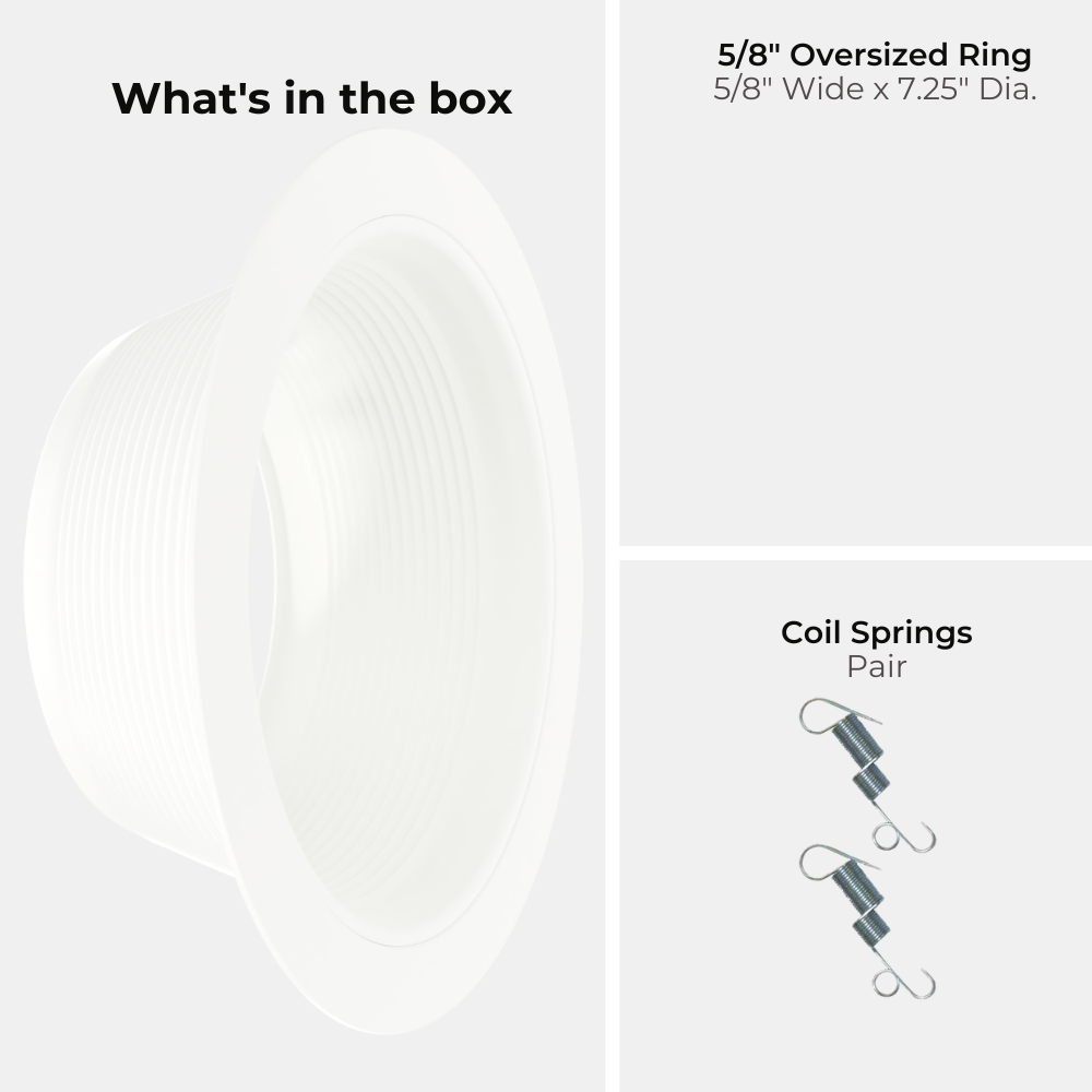 6” Inch Recessed Can Light White Baffle Trim Replaces Halo 310W R/PAR30