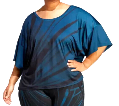 Camiseta de entrenamiento Adidas x 11 Honoré para mujer Plus 4X leyenda marina/negra $110 - Imagen 1 de 10