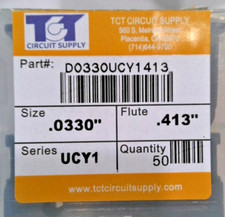 TCT REPOINTED DRILLS UCY1 0.838MM 0.0330" DIA 0.413" FLUTE LOT OF 50 