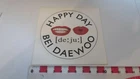 Old sticker Daewoo automobile car passenger car