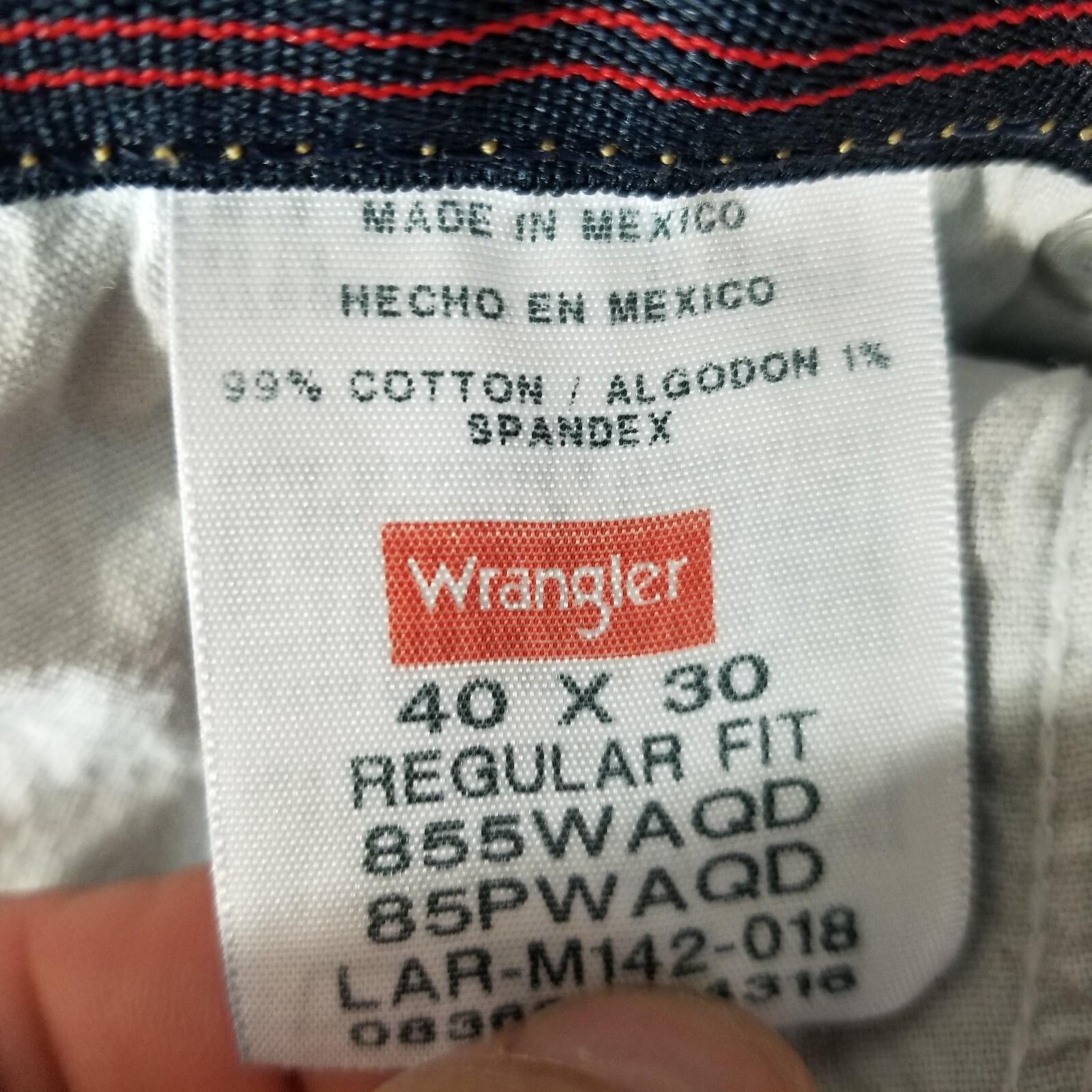 Wrangler jeans men's 40x30 regular straight blue Flex waist stretch denim pants