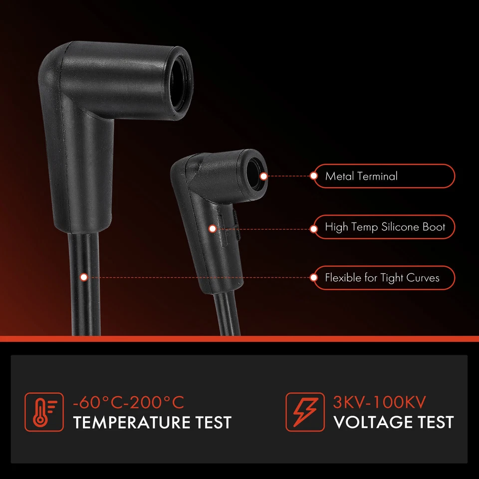 Juego de 9 cables de bujía para Chevrolet Blazer G20 GMC C1500 AM General Hummer 8 mm Foto 4 de 4