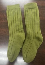 NWOT Monkey Feet Brand Girls Toddler Sz M Knee High Socks Green