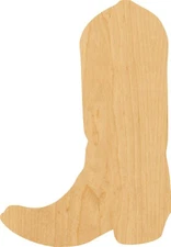 Cowboy Boot 2 Laser Cut Out Wood Shape Craft Supply - Woodcraft Cutout