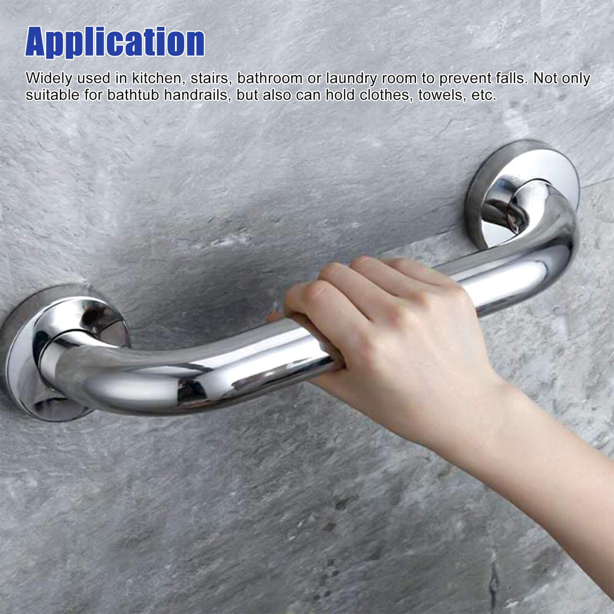 2PCS Stainless Steel Grab Bar Bathroom Safety Handicap Shower Tub