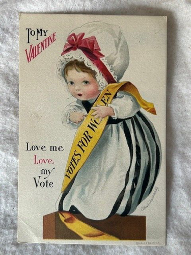 USA Picture Postcard Womens Suffrage Voting To My Valentine Love My ...