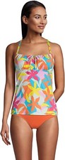 NWoT Lands' End Women's Tie Front Underwire Tankini Swim Top Size 8 75 H528