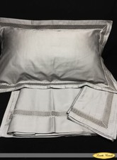 -40% Completo lenzuola Dea 2 p. "Brio" raso di cotone e pizzo