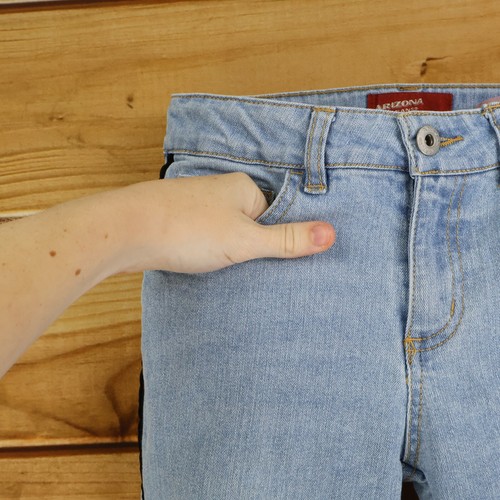 Arizona Skinny Jeans Girls Size 14 Blue Cotton Blend Light Wash Mid Rise - Picture 5 of 7
