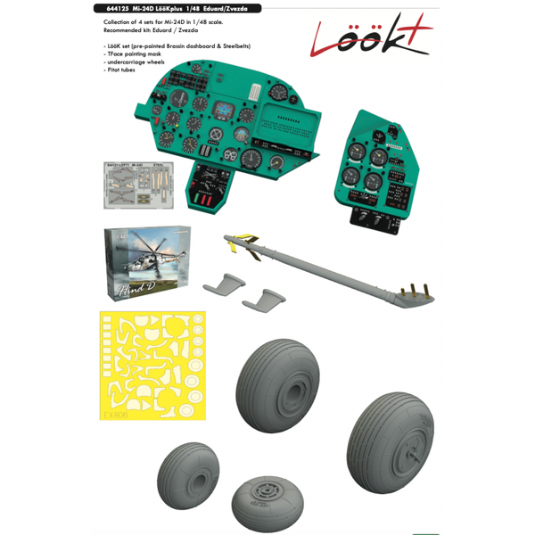 Eduard Brassin LööK+ Detail Set Mil Mi-24D For Zvezda/Eduard Kit 1:48 Art 644125-image