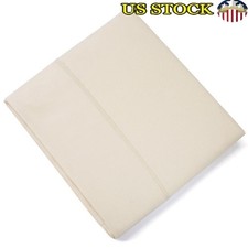 Luxury Hypoallergenic Microfiber Flat Bed Sheet Soft Eco-Friendly Solid Color US