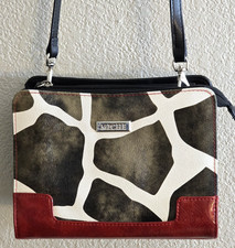 Miche Giraffe Print Crossbody Purse Burgundy ...