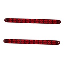 PCS Red 15" 11 LED Trailer Light Bar Sealed Stop Turn Tail Park Third 3rd 2