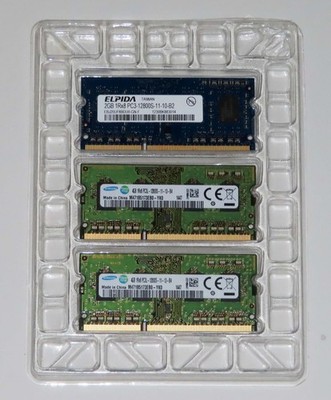 Elpida 2GB, Samsung 8GB (2x4GB) DDR3 1600MHz (PC3-12800) Laptop Memory SODIMM