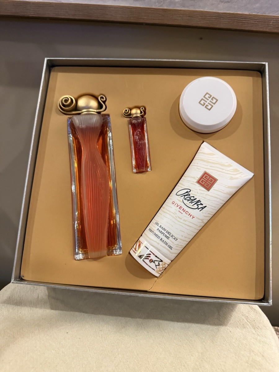 Organza By Givenchy 4 Pc Gift Set 3.3 Oz Lg Perfume Gel Lotion