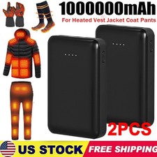 1000000mAh Battery Pack for Heated Vest Jacket Pants Scarf Coat USB Power Bank