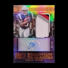 2019 Panini Illusions Football Rookie Patch Autograph/10 Damien Harris Patriots