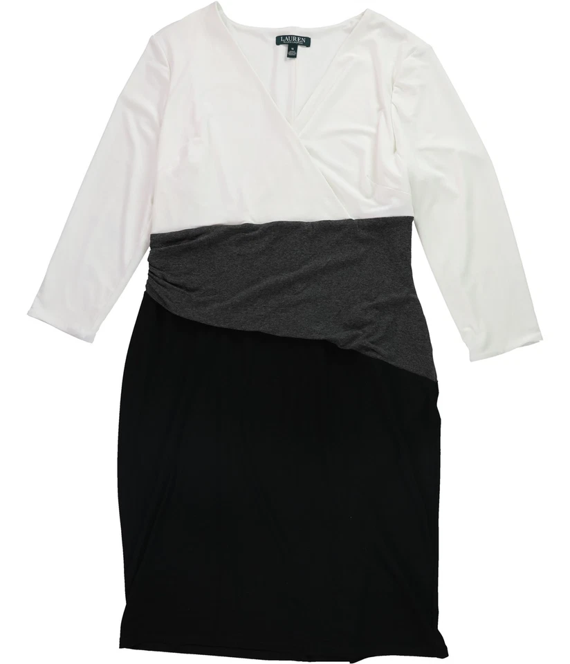 Ralph Lauren Womens Noelle Jersey Dress, black, 16