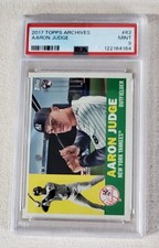 AARON JUDGE 2017 TOPPS ARCHIVES #62 RC ROOKIE NY YANKEES MVP PSA 9 MINT LOW Pop