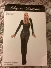 Elegant Moments long sleeve opaque bodystocking Style 1606