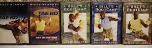 Billy Blanks Boot Camp Tae Bo DVD Lot of 5 Exercise Fitness Videos