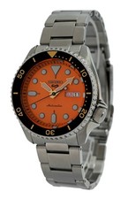 Seiko 42mm Men's Sport Auto Orange Dial 4R36-07G0 Stainless Steel Ref: SRPD59K1! 4