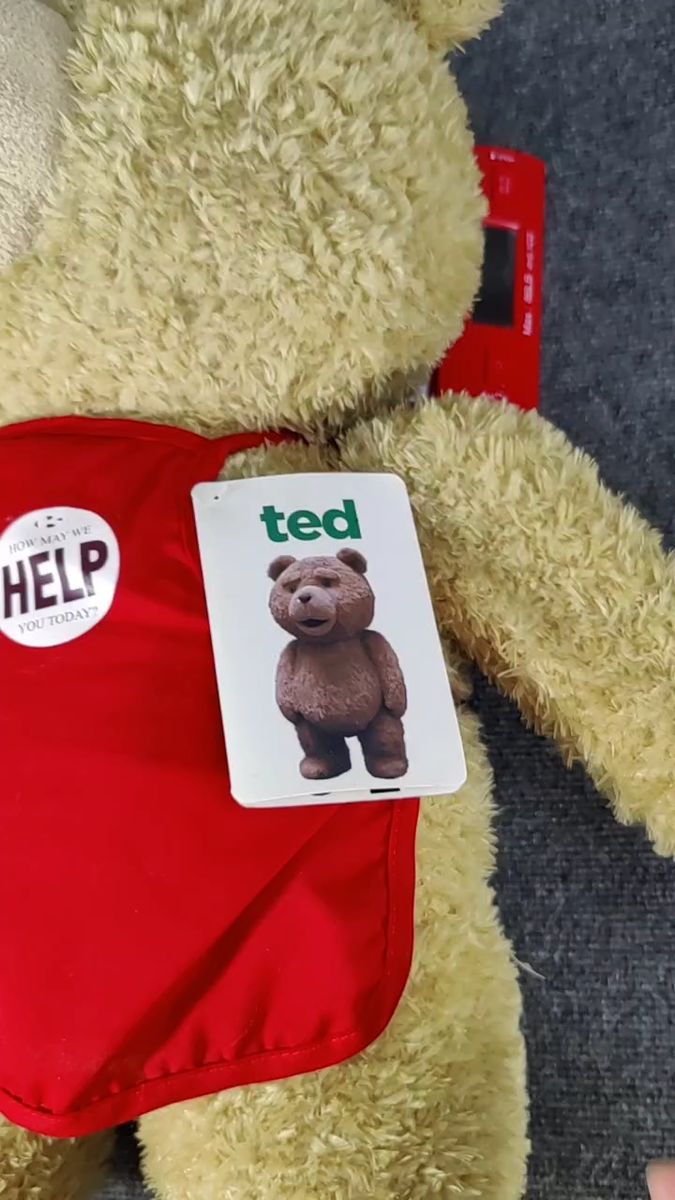 Ted Movie 24” Talking Plush Apron Teddy Bear R Rated LIFE SIZE New With Tags