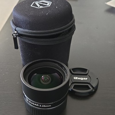 iZugar MKX22 3.25mm f/2.5 Fisheye Lens - MFT / Micro Four Thirds (220° FOV) 