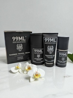 Shaving Gel, Aftershave & Facial Serum 99ml By Horstmann (Barber Travel Gear)