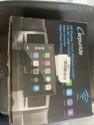 Carpuride 2.5 HD Display: 9'' IPS Touch Screen FM/BT/USB/TF/AUX/MIC Voice Control