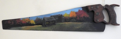 #ad #ad MAIL POUCH BARN Painted Hand Saw SIGNED amp; DATED Warranted Superior Folk Art $31.95