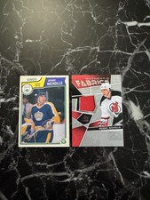 (2) Bernie Nicholls 1983-84 O-Pee-Chee Rookie w/ 2021-22 SP Game Jersey Card. rookie card picture