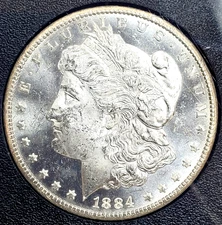 PL GSA HARD PACK 1884-CC US Morgan Silver Dollar- "Mirror Finish"