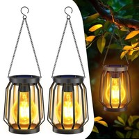 Solarlampen AußEn HäNgend Garten Deko LED IP65 Wasserdicht Warmweiß 2 StüCk