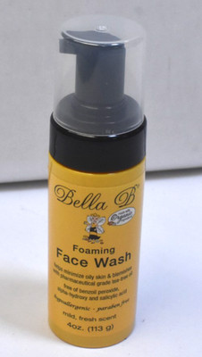 Bella B's Naturals Foaming Face Wash 4oz Tea Tree Oil Organic Safe Mild Fresh