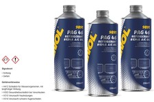 3x 250ml MANNOL PAG 46 Refrigerant Oil Klimaanlage AC Kältemittelsystem R134a