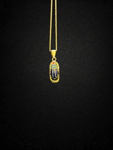Authentic Amulet Of The Sunlit Rebirth Golden Scarab Pendant