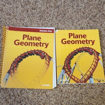 Abeka Plane Geometry 2-Book Set Spiral/Paperback Textbook + Solution Key 2nd Ed