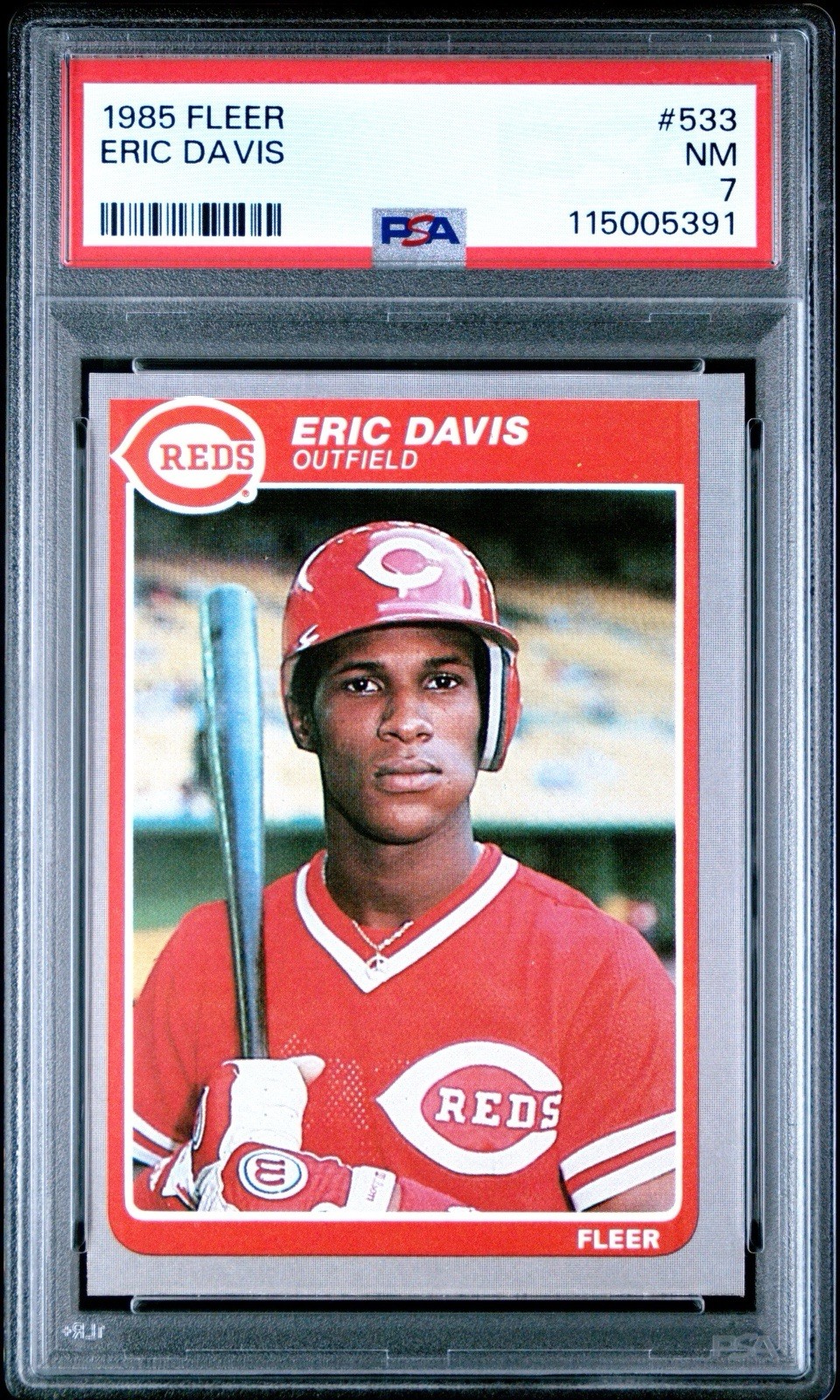 1985 Fleer Eric Davis #533 PSA 7