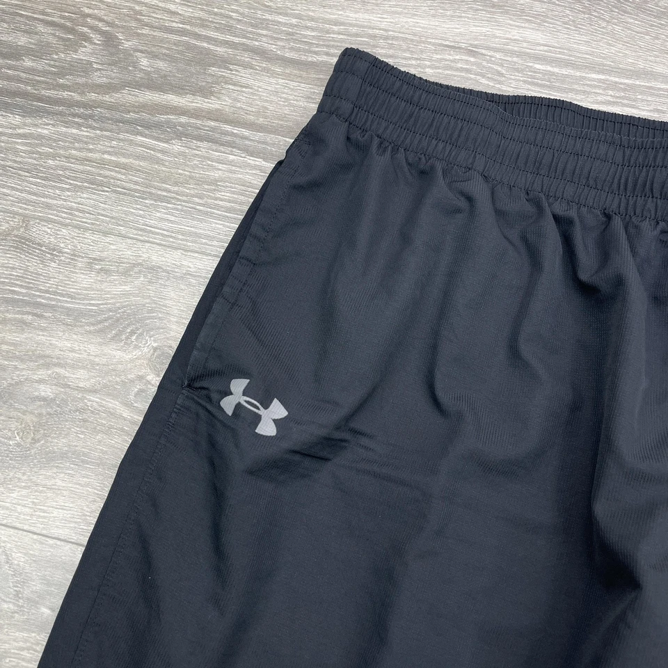 Under Armour Pants Mens 3XL Black HeatGear Track Warm Up Ankle Zips T239481 - Image 4 of 4