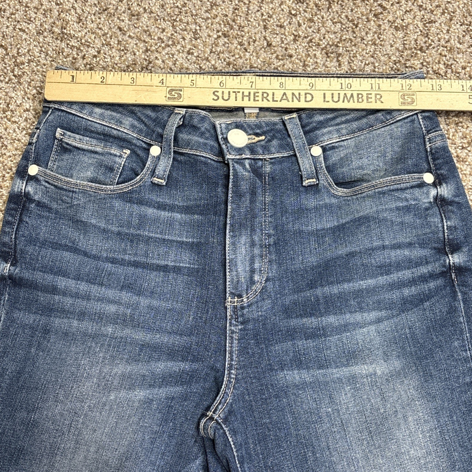 Paige Hoxton Straight Ankle Jeans Size 25 X 25 Raw Hem - View 7