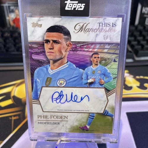 Phil Foden Autograph 5/5 Topps Manchester City Forever 2023-24 Manchester City