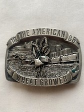 VINTAGE 1983 THE AMERICAN FARMER FEEDING THE WORLD BELT BUCKLE Never Worn Estate